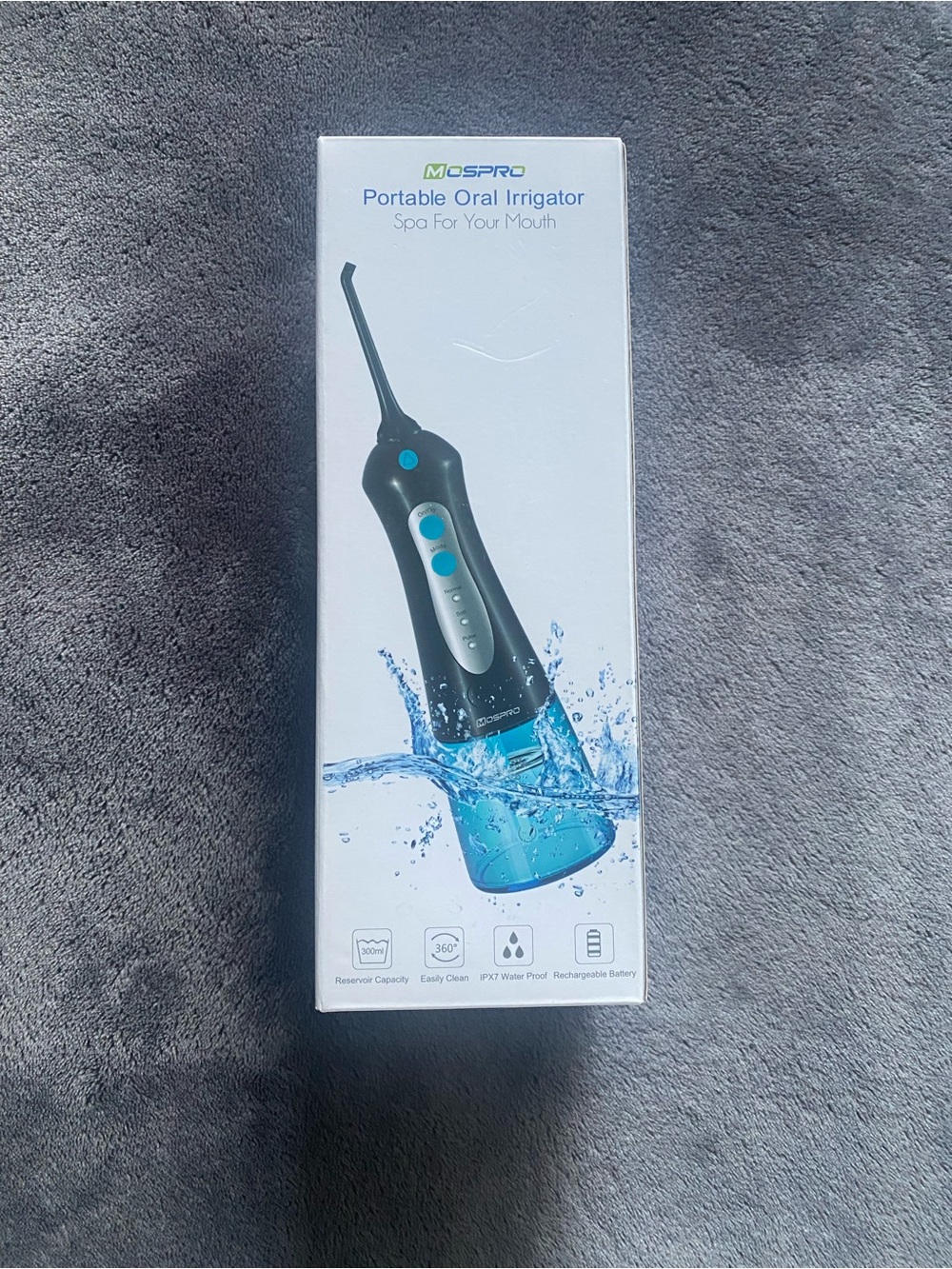 Portable Oral Irrigator Water Flosser - Black & Blue